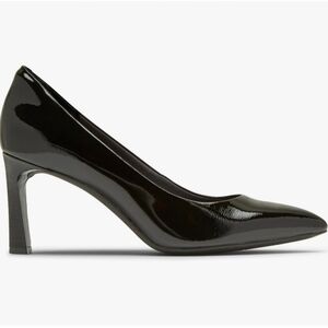 New In Box Rockport Total Motion Sheehan Pump Size 7 Black Patent Leather